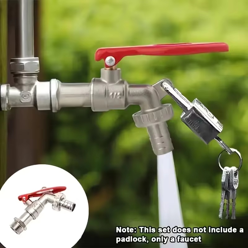 Home Improvement Tim - 1Pc 1/2 インチ亜鉛合金蛇口ガーデンビブコック屋外ロック可能な水タンクコネクタ工業用家庭用灌漑交換ツール