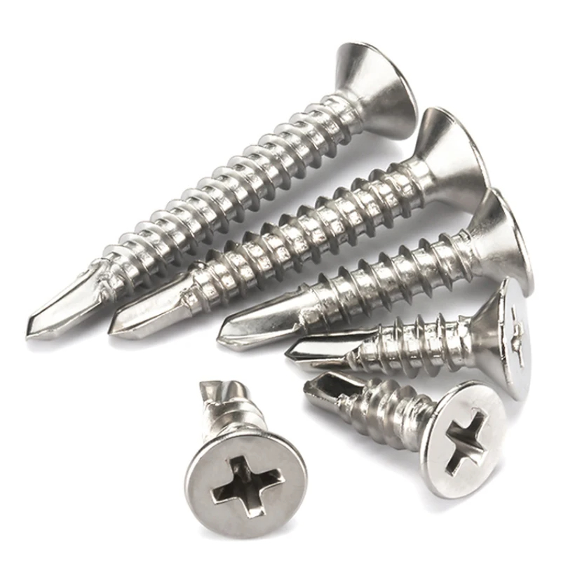 Deck Screw Stainless - M4.2 M4.8 410 ステンレス鋼フィリップス平皿頭クイックセルフドリリングネジセルフタッピング板金ネジ