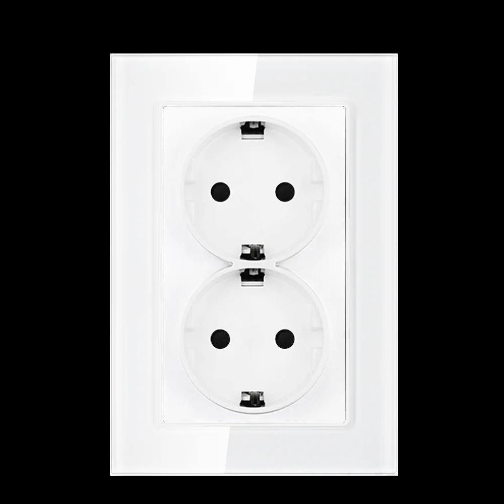 EU規格16Aダブルソケット内蔵壁面電気コンセント 123m - Home Improvement Outlet のレビューと価格