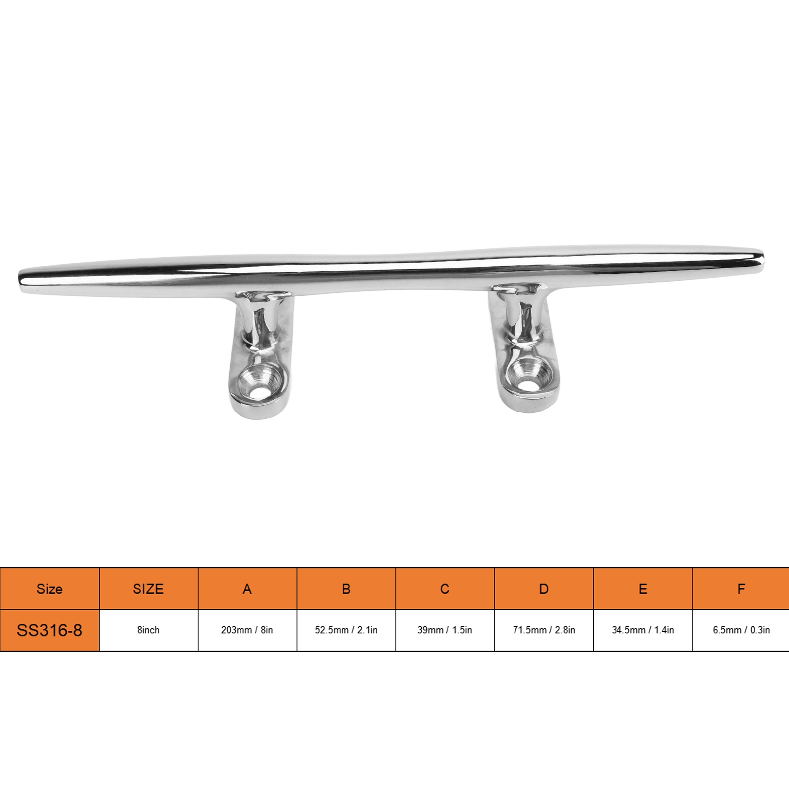 ボートクリート オープンベース ヘビーデューティー 316ス - Deck Screw Stainless のレビューと価格