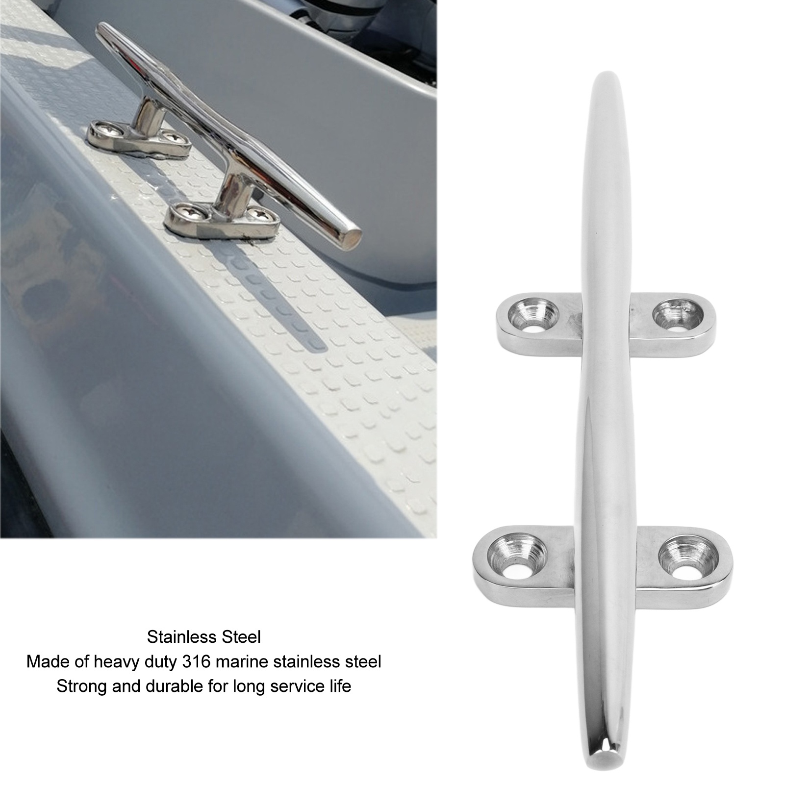 ボートクリート オープンベース ヘビーデューティー 316ス - Deck Screw Stainless のレビューと価格