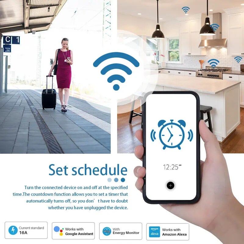 スマート EU ソケット WiFi 20A EU プラグコン - Home Improvement Outlet のレビューと価格