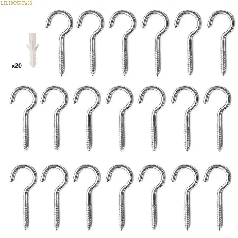 J1HA 20 個天井フックステンレス鋼スクリューアイフック - Deck Screw Stainless のレビューと価格
