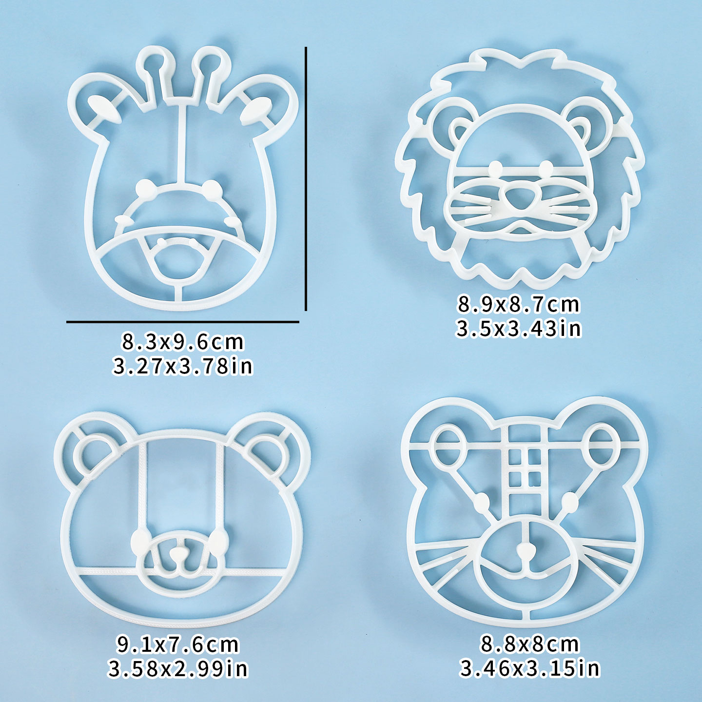 4個入り動物型クッキーカッターセット 3Dキュートなライオン - Home Improvement Tim のレビューと価格